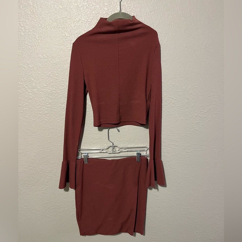 Maroon Skirt Set